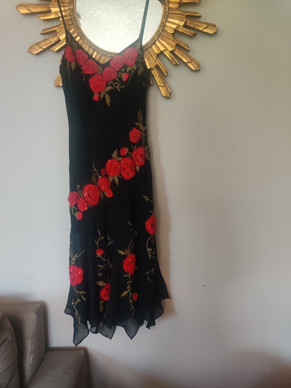 Sue Wong Nocturne Black Slip Silk Dress - Picture 5 of 9